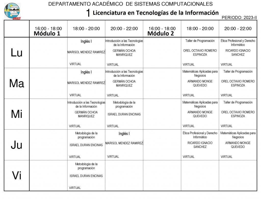 LITI Departamento Académico de Sistemas Computacionales